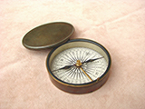 Antique 19th century Francis Barker brass cased compass circa 1880